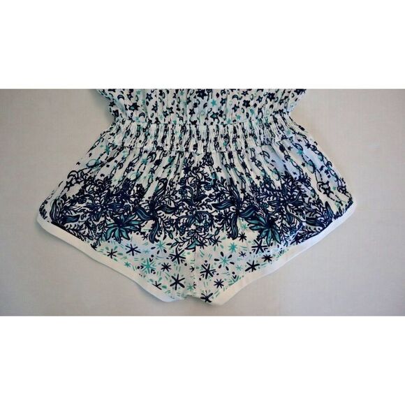 Poupette St Barth Women Sz XS Floral Kim 3/4 Sleeve Button Front Romper $275 - Picture 9 of 15